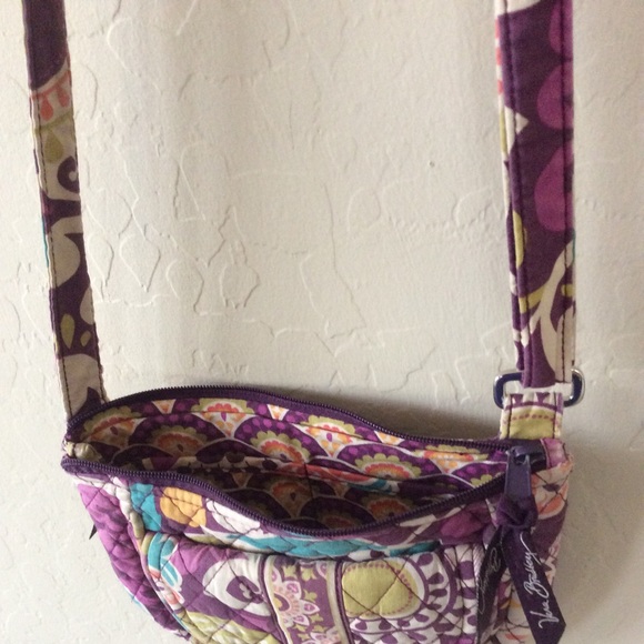 Vera Bradley Bag plum paisley small hipster style - Picture 4 of 14